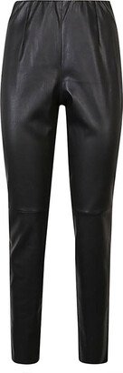 VIA MASINI 80 Straight leg leather trousers