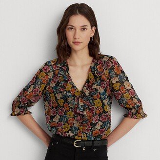 Ralph Lauren Floral Crepe Blouse