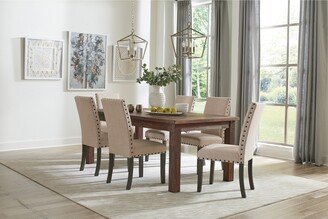 CDecor Mina Rustic Golden Brown and Beige 5-piece Dining Set with Storage