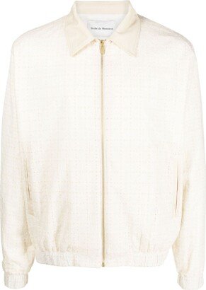 Anglaise-Broderie Cotton Bomber Jacket