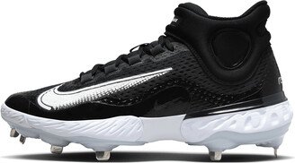 Men's Alpha Huarache Elite 4 Mid Baseball Cleats in Black