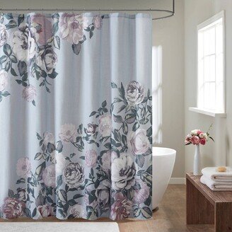 Colissa Cotton Floral Printed Shower Curtain