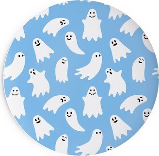 Salad Plates: Cute Ghosts - Blue Salad Plate, Blue