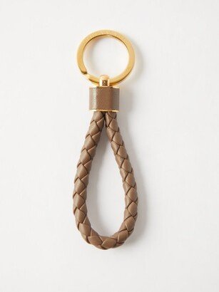 Intrecciato-leather Key Ring-AB