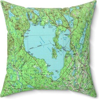 Sebago Lake Maine Map Pillow - Airbnb House