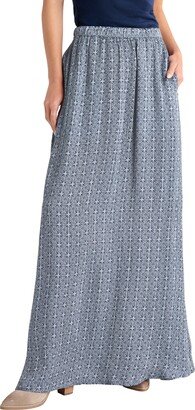 Ellen Tile Print Crinkle Maxi Skirt