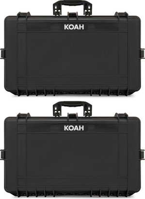 Weatherproof Hard Case with Customizable Foam (28 x 17 x 7 Inch, 2-Pack)