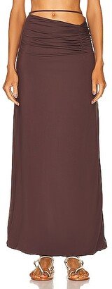 Rea Maxi Skirt in Brown