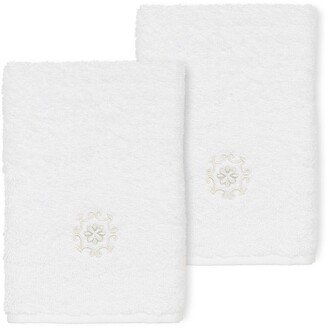 Alyssa Embellished Washcloth - Set of 2 - White