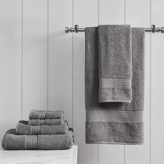 Gracie Mills Modern Cotton 6 Piece Towel Set with Charcoal Finish MP73-7473