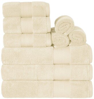 Turkish Cotton Highly Absorbent Solid 9Pc Ultra-Plush Towel Set-AG