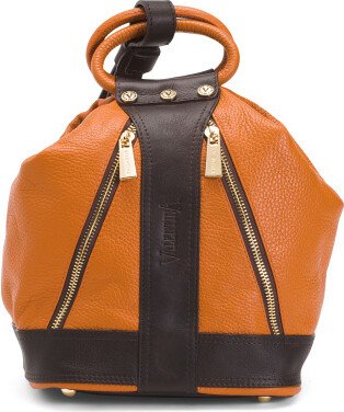 Leather Sling Backpack for Women-AA