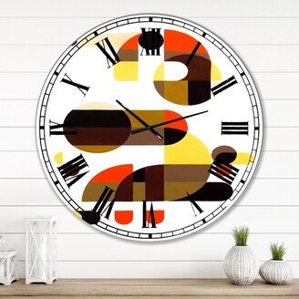 Designart 'In And Out' Oversized Mid-Century Wall Clock