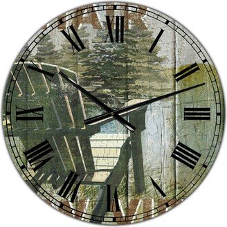 Designart Open Season Viewing Large Traditional Wall Clock - 36