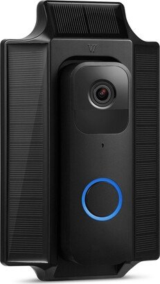 Wasserstein Solar Charger and Mount - Compatible with Blink Video Doorbell - Solar Power for your Blink Video Doorbell (Black)