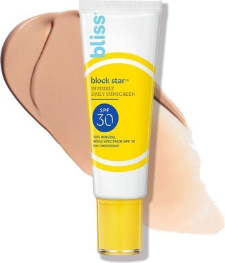 block star™ Invisible Daily 100% Mineral Broad Spectrum SPF 30 Suncreen