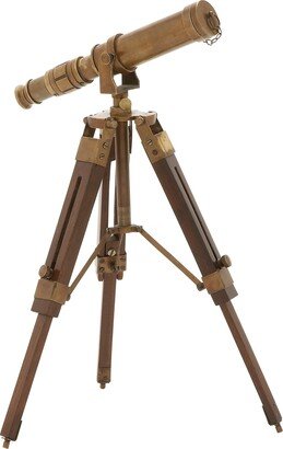 Studio 350 Timeless Brass Wood Telescope