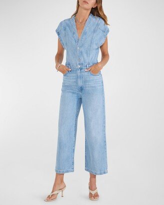 Celestine Denim Wide-Leg Jumpsuit