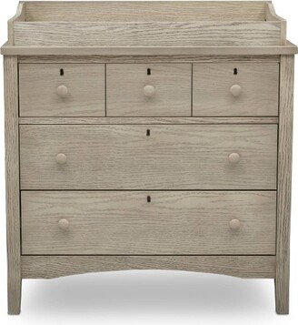 Farmhouse 3 Drawer Dresser with Changing Top and Interlocking Drawers