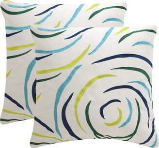 Soleil Lollypop Indoor/ Outdoor Breezy Blue 20-inch Square Throw Pillows