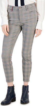 Women's Glen Plaid Straight Skinny Pants