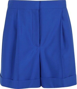 High-Waist Rolled Cuffs Tailored Shorts