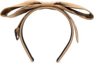 Buckle-Detail Oversized Bow Headband