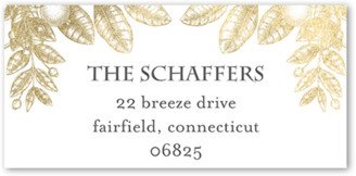 Address Labels: Formal Foliage Address Label, Orange, Address Label, Matte