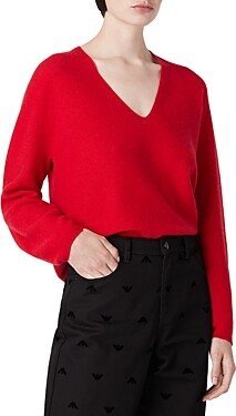 Wool & Cashmere V Neck Sweater