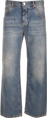 Wide Leg Vintage Effect Jeans