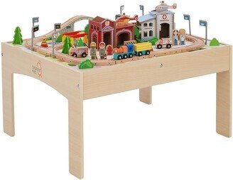 Play Lab Toys Country Train and Table set - White