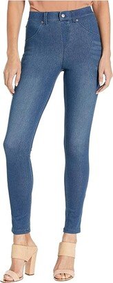 High-Waist Ultra Soft Denim Leggings (Steely Blue Wash) Women's Jeans