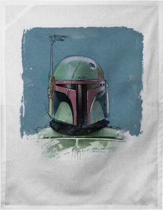 Blue Background Boba Fett Dish Towel