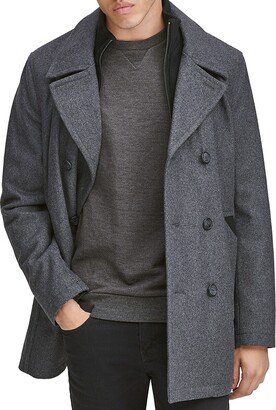 Burnett Double-Breasted Wool-Blend Coat Jacket