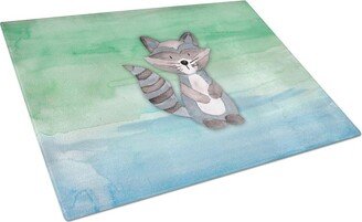 BB7438LCB Raccoon Watercolor Glass Cutting Board