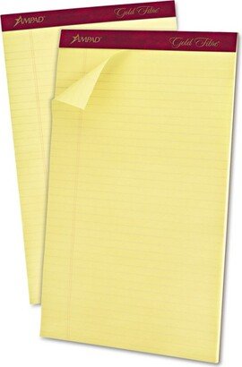 Ampad Gold Fibre Pads 8 1/2 x 14 Canary 50 Sheets Dozen 20030