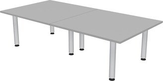 Skutchi Designs, Inc. 8 Person Rectangular Conference Table Silver Post Legs Power And Data