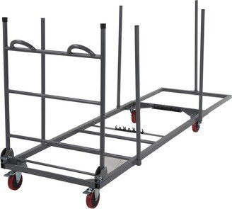 ZOWN Commercial Rectangular Folding Table Trolley Cart