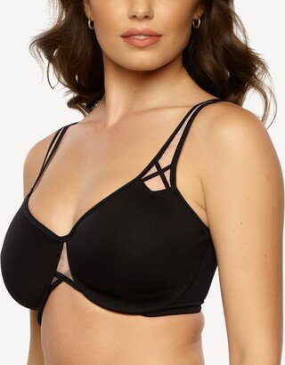 Women's Amaranth Cushioned Comfort Unlined Minimizer Underwire Bra