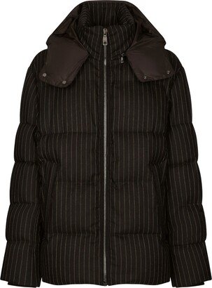 Striped Hooded Padded Jacket