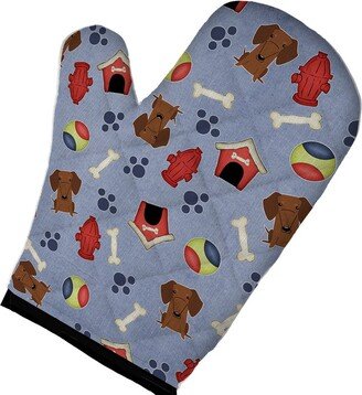 Dog House Collection Dachshund Red Brown Oven Mitt