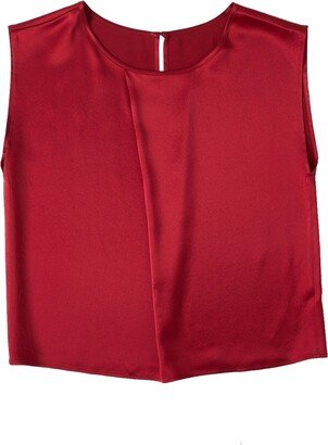 Soft Strokes Silk Pure Silk Sleeveless Boxy Fit Cropped Blouse