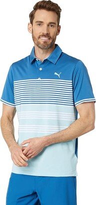 Mattr Track Polo (Lake Blue/Tropical Aqua Heather) Men's Clothing