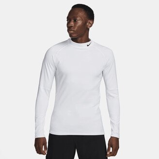 Men's Pro Dri-FIT Warm Long-Sleeve Fitness Mock in White