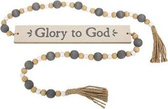 Glory to God Beaded Garland Sign - 45” long and 1.75” high by .75” deep