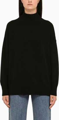 Black turtleneck in wool and cashmere