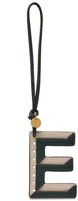 Bi-Colour Leather Keyring- E