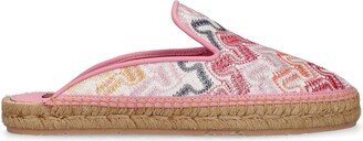 10mm Canvas espadrille mules