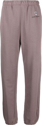 Eyelike-motif cotton track pants-AA