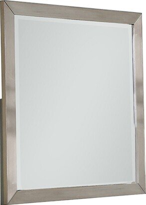 Bran 36 x 36 Modern Square Dresser Mirror, Pine Wood, Light Brown